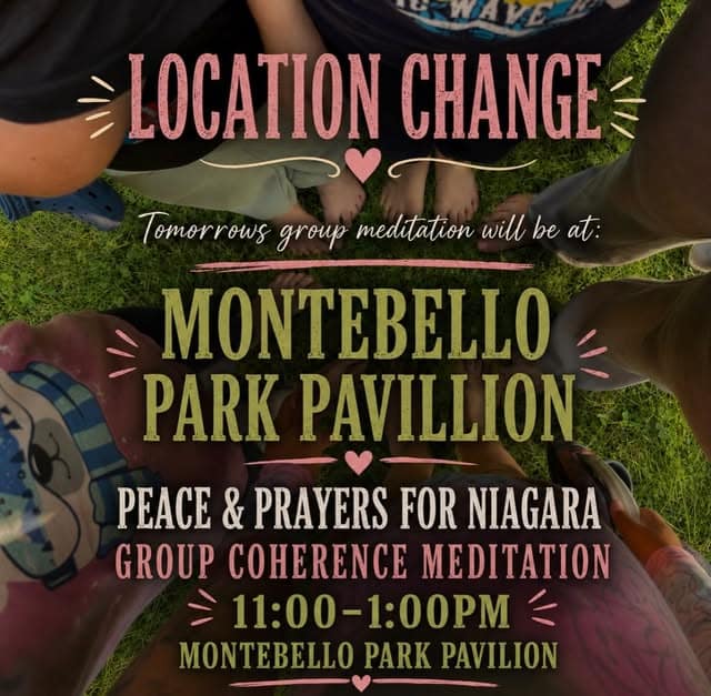 Peace & Prayers for Niagara, a group coherence meditation held by Sol Sister